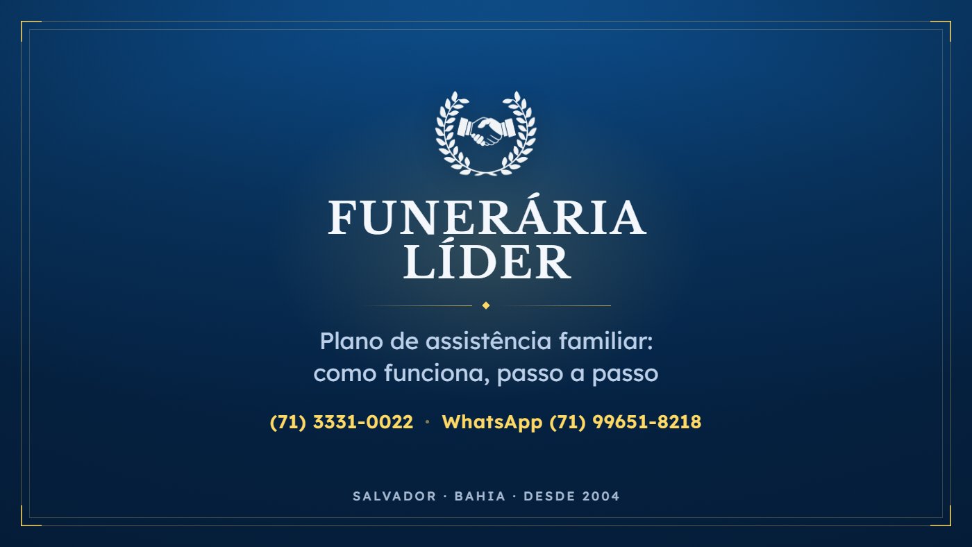 Selo da Funerária Líder — planos de assistência familiar Campo do Bosque em Salvador